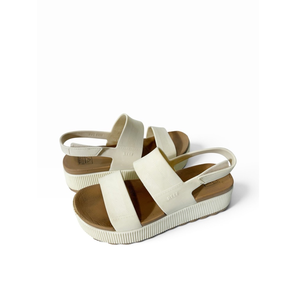 Reef Water Vista Higher Platform Cloud White Cream Waterproof Sandals Size 9